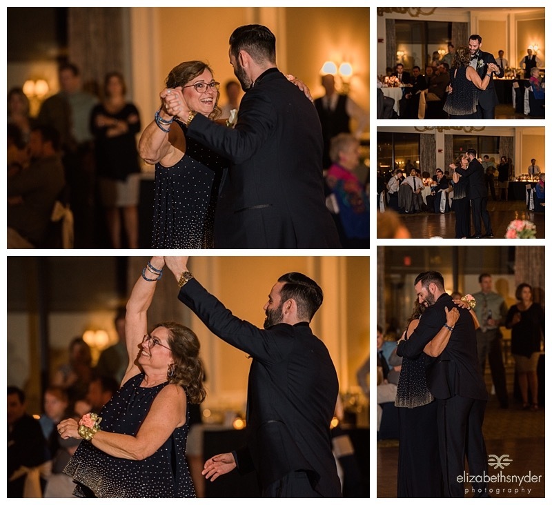 Groom and his mom share a dance.
